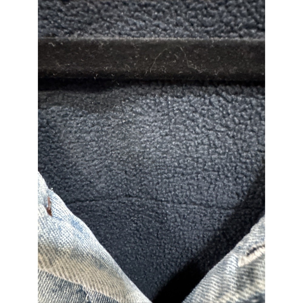 Wolverine Men's Distressed Lined Jean‎ Jacket Shirt Size: Fits Like A L Or XL - Picture 10 of 16